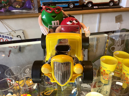 Vintage M&M's Dispenser Figure Hot Rod car