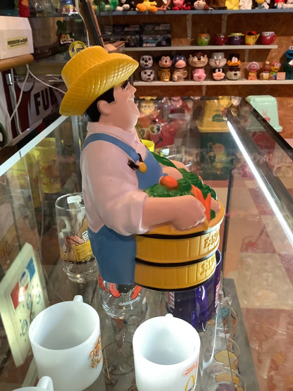 ファーマー・ジャック ノベルティーバンク ソフビ 貯金箱 1986