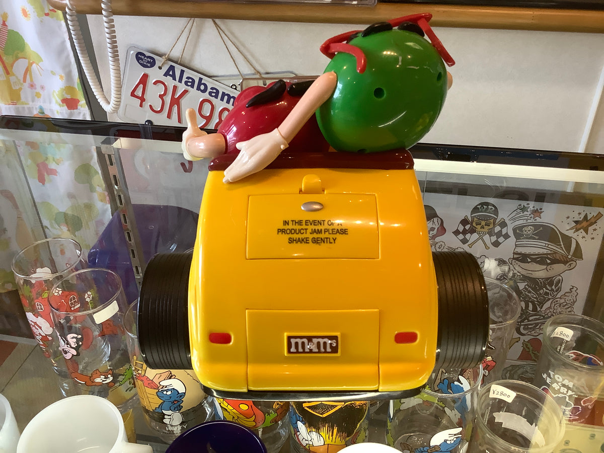 Vintage M&M's Dispenser Figure Hot Rod car